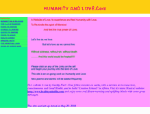 Tablet Screenshot of humanityandlove.com